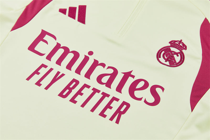 Real Madrid Half-Pull Trainingspak 'Beige' 26/27 - KINDEREN