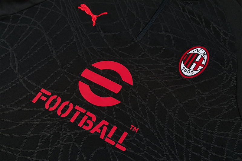 AC Milan Half-Pull Trainingspak 'Zwart' 26/27 - KINDEREN