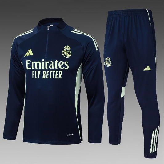 Real Madrid Half-Pull Trainingspak 'Blauw-Geel' - VOLWASSENEN