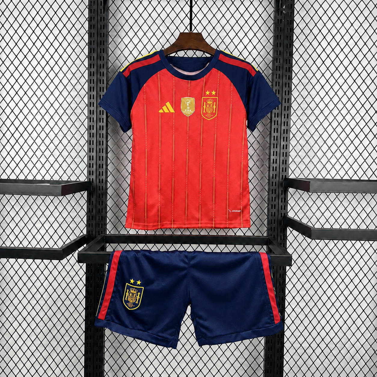 Spanje 'Thuis' Voetbalkit Incl. WK 2026 Winnaars Patch - KINDEREN