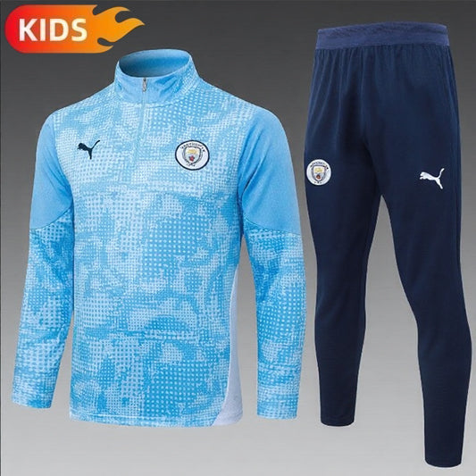 Manchester City Pull-Zip Trainingspak 'Blauw' 25/26 - KINDEREN