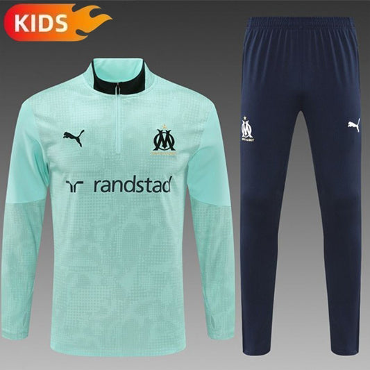 Olympique Marseille Half-Pull Trainingspak 'Wit' 25/26 - KINDEREN